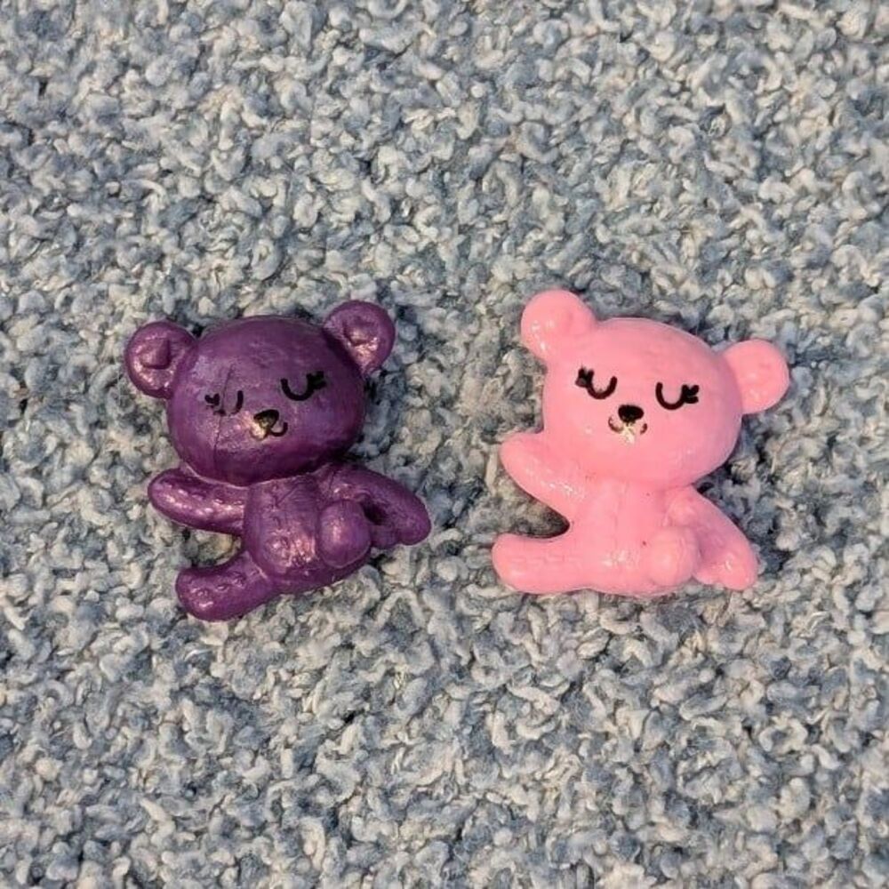Mattel Barbie Skipper Babysitters 2 Plastic Purple Pink Doll Teddy Bears